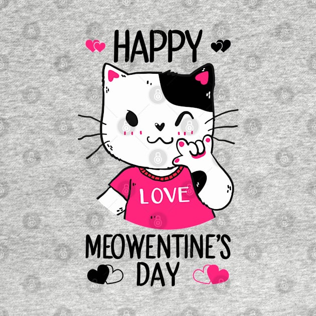 Cute Cat Valentines Day for Girls Kitty Quote by DragonTees